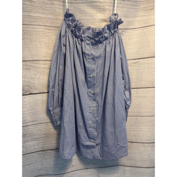 NWT The Femm Blue and White Striped Annette Dress Size XS - Picture 1 of 3